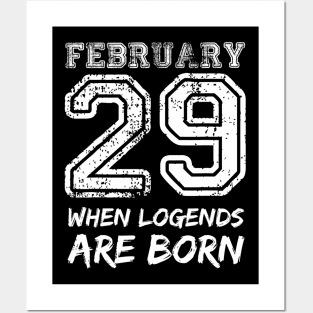 February 29 Birthday For Men Women Cool year Posters and Art